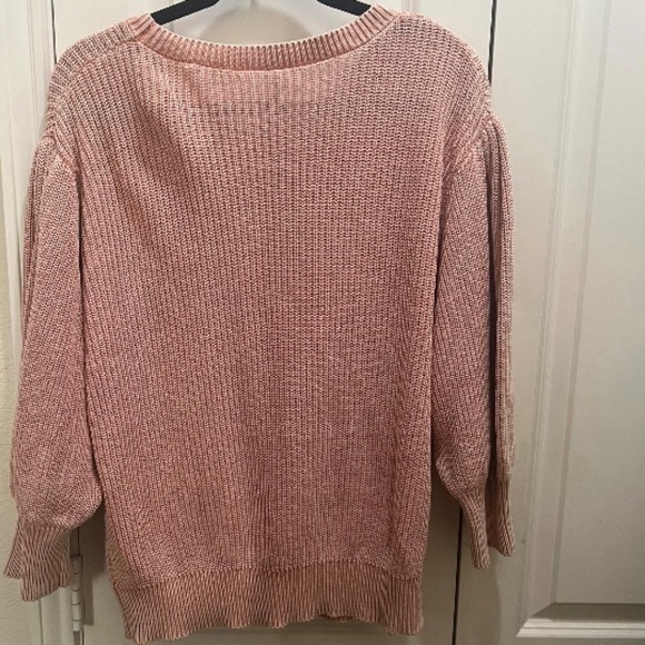 Young fabulous & broke cowl neck sweater size large peach cream color - Picture 3 of 4